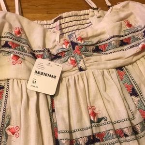 NWT Free People Embroidered Baby Doll Dress